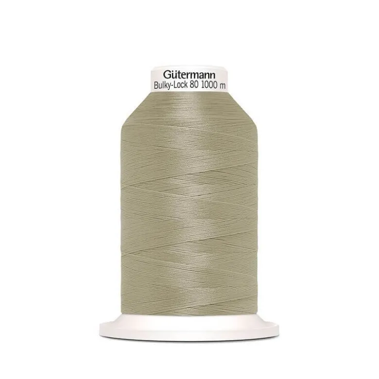 Cône fil Mousse Gutermann Bulky Lock 80 beige gris 1000 m - N°132