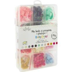 Coffret pressions BabySnap® plastique - 12 coloris