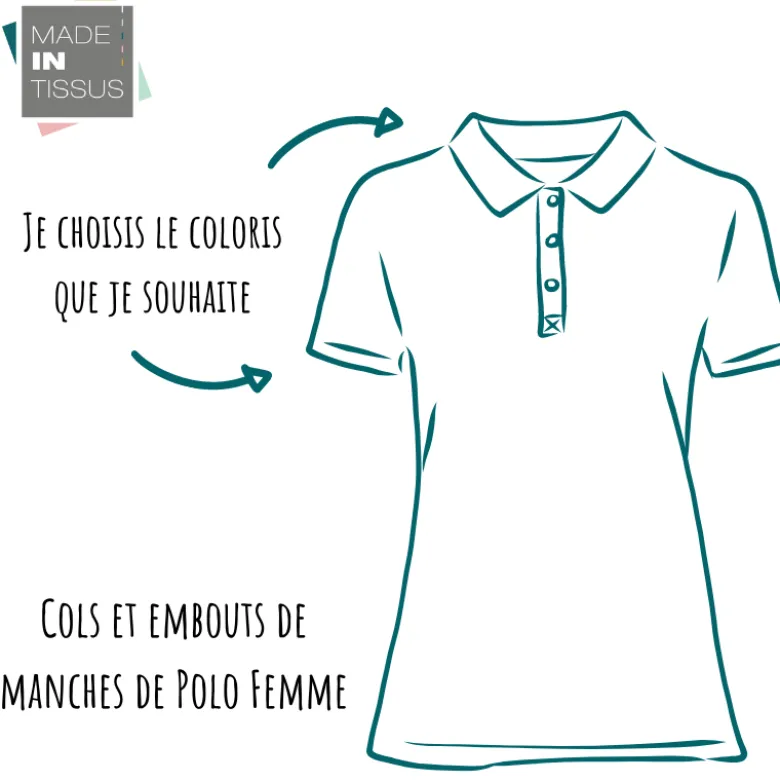 Col de polo Blanc pour homme - OEKO TEX