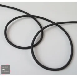 Cordon élastique rond 3mm Noir
