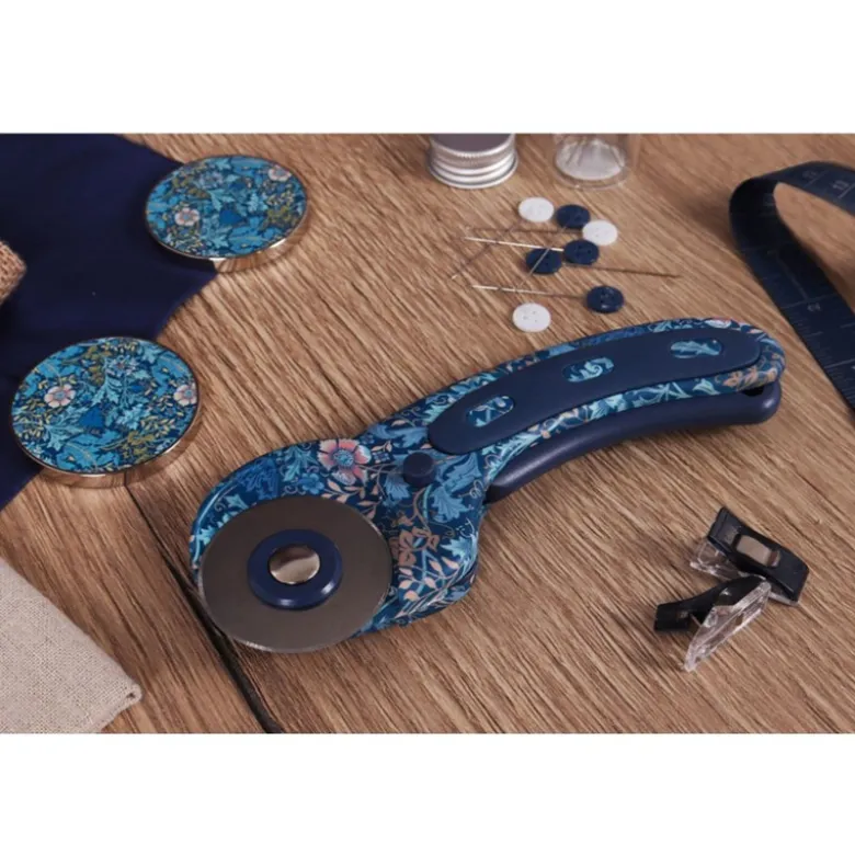 Cutter rotatif 45 mm - Collection fleurs bleues