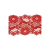 Dentelle florale extensible rouge 80mm