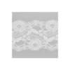 Dentelle florale extensible blanche 80mm
