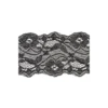 Dentelle florale extensible noire 80mm