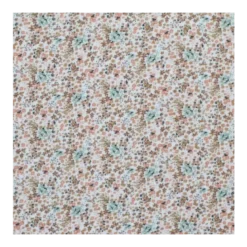 Double gaze Amour motif fleurs beige