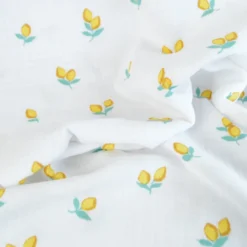 Double gaze bio Poppy à motif citrons - OEKO TEX