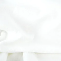 Double gaze brodée Evana motif fleurs fond blanc naturel - OEKO TEX