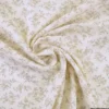 Double gaze de coton Bio & OEKO TEX Colette motifs fleurs fond Ecru