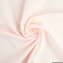 Double gaze de coton Bio uni rose -OEKO TEX