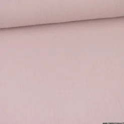 Double gaze de coton Bio uni vieux rose - OEKO TEX