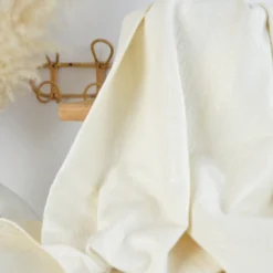 Double gaze de coton irisé Lurex fond Ecru -OEKO TEX