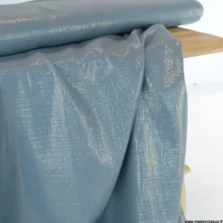 Double gaze de coton irisé Lurex Bleu jean -OEKO TEX