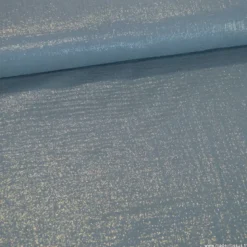 Double gaze de coton irisé Lurex Bleu jean -OEKO TEX