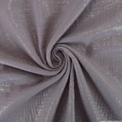 Double gaze de coton irisé Lurex Parme -OEKO TEX
