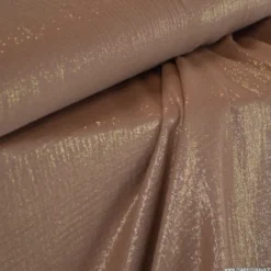 Double gaze de coton irisé Lurex Cognac -OEKO TEX