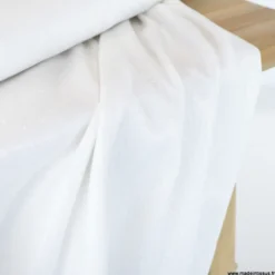 Double gaze de coton irisé Lurex Blanc -OEKO TEX