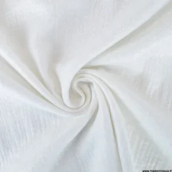Double gaze de coton irisé Lurex Blanc -OEKO TEX