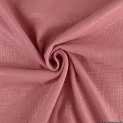 Double gaze de coton irisé Lurex fond vieux rose -OEKO TEX