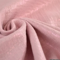 Double gaze de coton irisé Lurex fond Rose -OEKO TEX