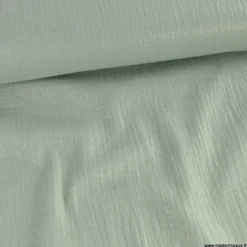 Double gaze de coton irisé Lurex fond Vert Tilleul -OEKO TEX
