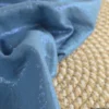 Double gaze de coton irisé Lurex fond Bleu indigo -OEKO TEX