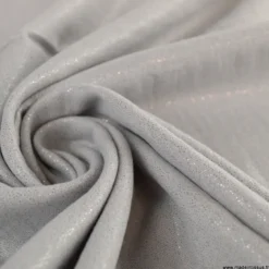 Double gaze de coton irisé Lurex fond Gris clair -OEKO TEX