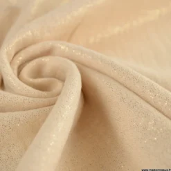 Double gaze de coton irisé Lurex fond Sable -OEKO TEX