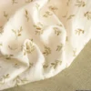 Double gaze de coton Laurette feuillage fond écru -OEKO TEX