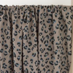 Double gaze Fauve motif léopard Taupe - OEKO TEX