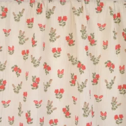 Double gaze Fergie motif fleurs fond écru - OEKO TEX