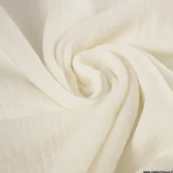 Double gaze grande largeur coloris Blanc cassé Milk (280cm) - OEKO TEX