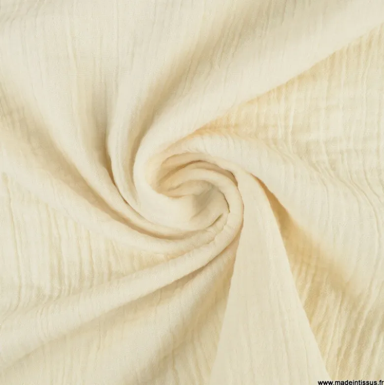 Double gaze grande largeur coloris Ecru (280cm) - OEKO TEX