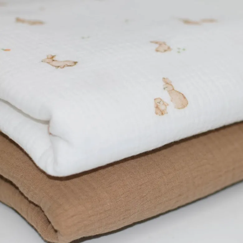 Double gaze Jeannot Motif petits lapins