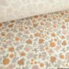 Double gaze Marion motifs fleurs camel-exclusivité made in tissus