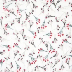 Double gaze motif fleurs de lin - OEKO TEX