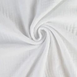 Double gaze Slub effet lin coloris Blanc - OEKO TEX