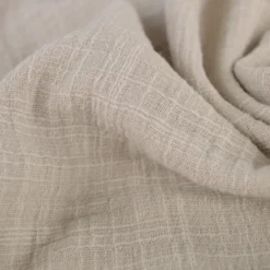 Double gaze Slub effet lin coloris Beige - OEKO TEX