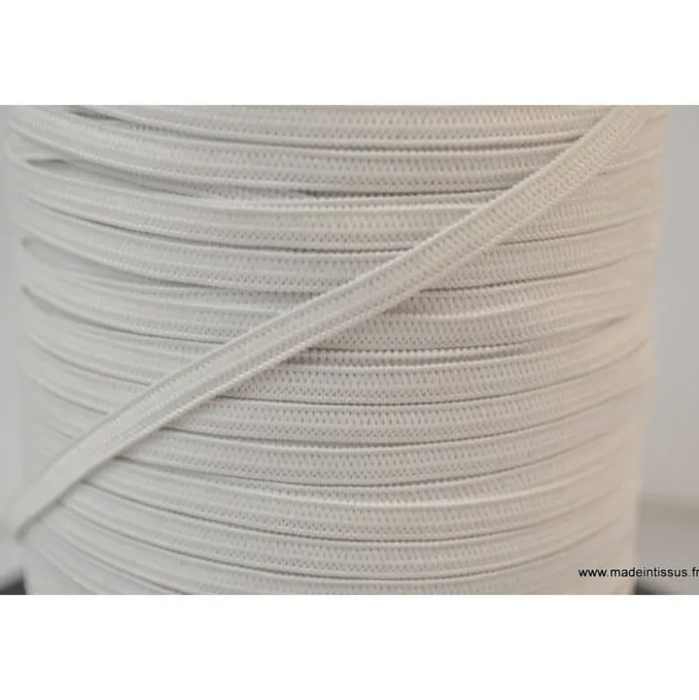 Elastique maille 5mm blanc