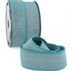Elastique METAL Souple 40mm coloris Pétrole et lurex Argent