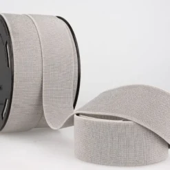 Elastique METAL Souple 40mm coloris Gris et lurex Argent