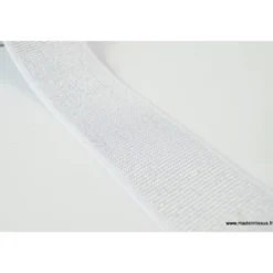 Elastique METAL Souple 40mm coloris Blanc et lurex Argent
