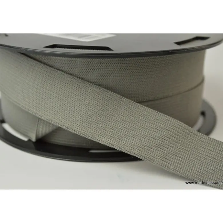 Elastique Souple 25mm coloris Gris anthracite