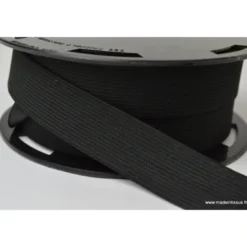 Elastique Souple 25mm coloris Noir