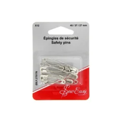 Epingles de sureté assortiment de 3 tailles : 25, 36 et 45mm