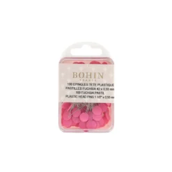 Epingles tête plastique plate Fuchsia - Bohin