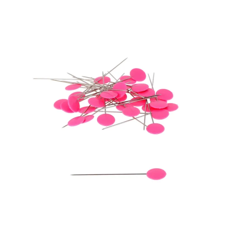 Epingles tête plastique plate Fuchsia - Bohin