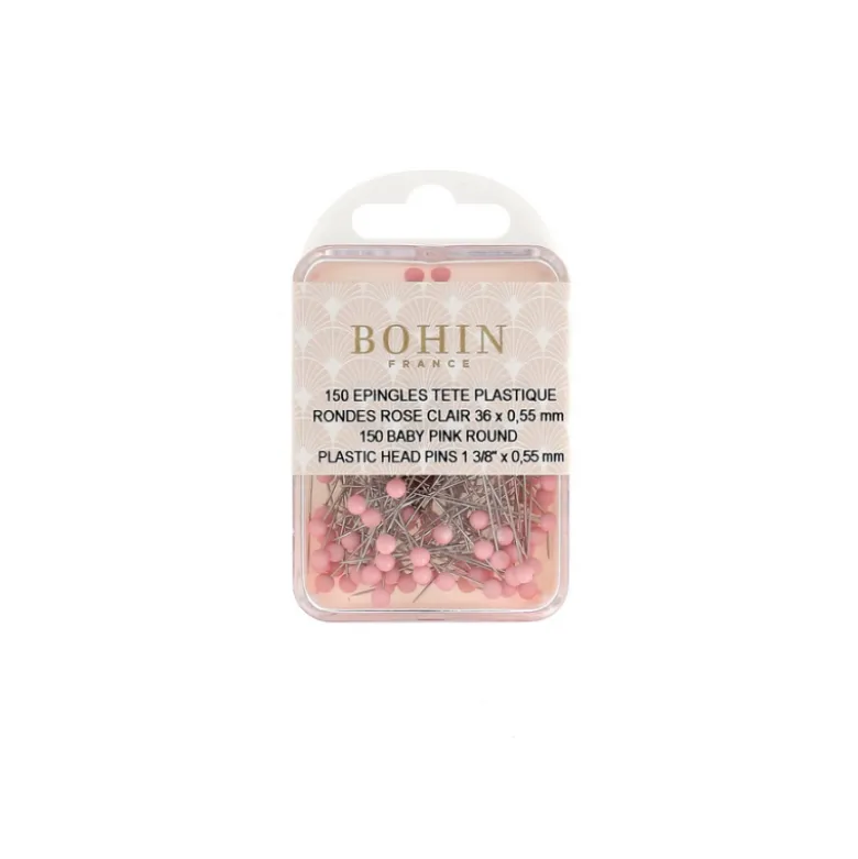 Epingles tête ronde rose clair - Bohin