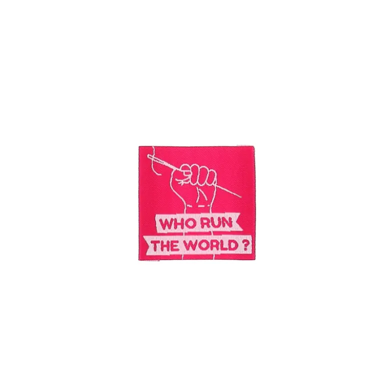 Etiquette tissée - Who run the World