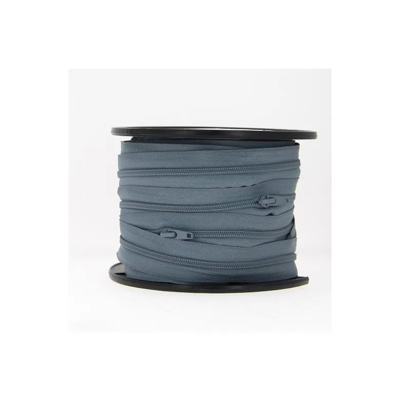 Fermeture éclair au mètre 30mm en nylon Coloris Gris - chaine n°5