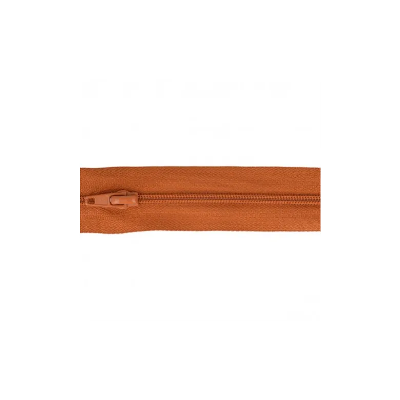 Fermeture éclair au mètre 25mm en nylon Coloris Rouille - Chaine n°3